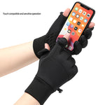 LinkMejor Winter Warm Bike Gloves Touch Screen Outdoor Windproof Waterproof Cold-proof Gloves for Driving Cycling Fishing Skiing