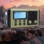 Hanrongda HRD907 Emergency Radio Solar Hand Crank Powered 10000mAh Power Bank AM FM SW Weather Bands Flashlight SOS Alarm IPX6 Waterproof Survival Gear for Outdoor Emergency Preparedness