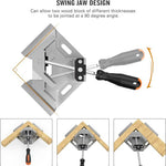 4pcs Right Angle Clamps Housolution Single Handle 90° Aluminum Alloy Corner Clamp Clamps for Woodworking Adjustable Swing Jaw Woodworking Tools Photo Frame Vise Holder