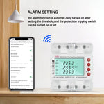 380V 100A Tuya Smart WiFi 3 Phase Bi-Directional Energy Power kWh Meter Over Under Voltage Protector Relay Switch Current Limit Work with Alexa Google Assistant