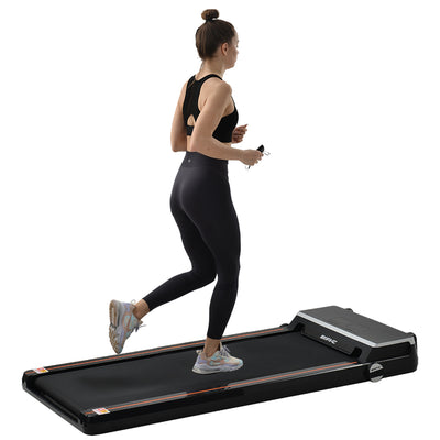 [USA Direct] FYC JK30F-9 Under Desk Treadmill 2.5HP Power Motor 6km/h Max Speed 100KG Weigh Capacity APP Control bluetooth Music LED Display Installation-free Running Fitness for Home Gym Workouts