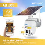 [US Direct] LinkMejor QF280 1080P Solar Powered WiFi PTZ Security Camera Night Vision Two-way Audio IP66 Waterproof CCTV Home Surveillcance Cameras