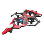 LinkMejor Z100 2.4G EPP Hover Fighter Glider One-Key Circling 360° Roll 4 Turbofans 4CH LED RC Drone Airplane Quadcopter Stunt Glider RTF