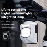 LinkMejor 1200LM Wireless Remote Bike Headlight Waterproof Cutoff Line Bicycle Front Light for MTB Road Bike Night Riding Safety