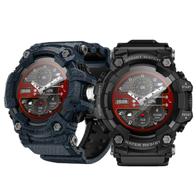 LinkMejor ATTACK GT 1.32inch HD Screen 5ATM&IP68 Waterproof Compass Flashlight SOS Function bluetooth Call Heart Rate Blood Pressure Blood Oxygen Monitor Sleep Monitoring Multi-sport Modes Music Playback Smart Watch