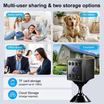 W10 1080P HD Wireless Security Camera 2.4GHz WiFi Night Vision Motion Alert 130° Wide Angle Smart Home Surveillance Cam Magnetic Mounted