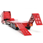 LinkMejor OH32N02 DIY KIT 1/32 RC Car Flatbed Semi Ramp Trailers Unassembled White Color Mini Truck Vehicles Models Toys