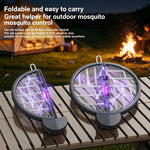 Tevorex Dual-Head Foldable Electric Mosquito Swatter 4-In-1 Rechargeable Handheld Fly Killer Bug Zapper for Indoor Outdoor