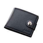 Men's Sleek Compact Wallet with Magnetic Closure - Fashionable Soft Faux Leather, Multiple Card Slots & Large Capacity