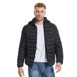LinkMejor HJ-15 Uniex Heated Jacket - 15 Heating Zones, USB Charging, Smart Thermal Warm Jacket, Motorcycle Heated Hooded Coat Outdoor Sportswear