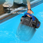 [US Direct] Vimily S1 Cordless Pool Robot Vacuum, Robotic Pool Rechargeable Cleaner for Above Ground & In-Ground Swimming Flat Pools, Lasts 120 Mins, Automatic Self-Parking & Obstacle Avoidance