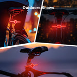 LinkMejor X8 Wireless Remote Bike Turn Taillight 400mAh Battery 7 Light Modes Type-C Rechargeable IPX5 Waterproof Smart Brake Sensing Loud Warning Bicycle Rear Light for Night Safe Cycling