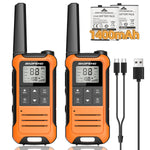 Baofeng BF-T22 Walkie Talkies 16 Channels 446MHz PMR License-Free Two-Way Radios LED Flashlight Hands-Free VOXs 1400mAh Type-C USB Charging