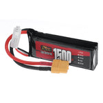 LinkMejor 2S 7.6V 1500mAh 60C 11.4Wh LiPo Battery XT60 Plug for RC Drone