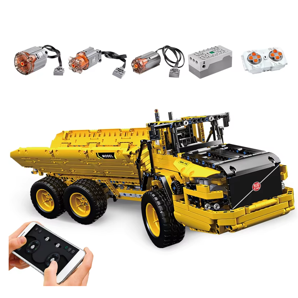 Mould King 17010S RC Dump Truck MOC Building Block 1930+ PCS Assembly Car Brick Kids Adults Birthday Gift