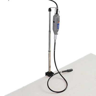 Holder Hanger with Stand Clamp Stand Rotary Tool Holder Adjustable Height 10-28 Inches Table Clamp with 360 Degree Swivel Chrome Finish Non Scratch Base