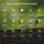 LinkMejor Wireless WIFi Soil Sensor Support Soil Moisture Temperature Smart Home Solar Soil Sensor for Garden Flower Plant