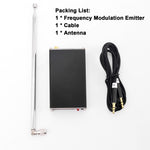 0.5W Frequency Modulation Emitter 76-108Mhz 500mW Digital Display Stereo Transmitting Device Type-C Interface with 2000M Transmission Distance for Churches Car Radio Broadcast