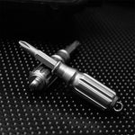 Titanium Alloy Screwdriver S2 Steel Bit High Hardness Non-Slip Tungsten Head Window Breaker Versatile EDC Tool