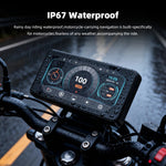 6.25" GPS Motorcycle Navigation Wireless CarPlay Moto Android Auto Portable Digital Dashboard Display Screen TPMS Monitor
