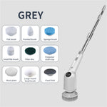 Tevorex Electric Cleaning Brush Spin Scrubber 9 Replacement Brush Heads,3 Adjustable Sizes,Dual Speeds,Lightweight USB Handheld Design