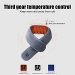 LinkMejor 3 Gears Electric Heating Scarf 80-100cm Adjustable USB Rechargeable Uniex Fashion Winter Warm Neckerchief Plush Collar