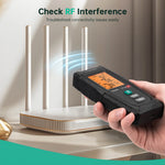 LinkMejor RT-100S 3 in 1 EMF Meter Electric Magnetic RF Fields Detector Instant Readings Color-Coded Display with Triple Alerts Energy Efficient and Portable