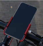 LinkMejor P30 Bike Holder Aluminum Alloy 360° Adjustable Sturdy Anti-fall 0.2kg Lightweight Handlebar Holder for Motorcycle Bicycle Scooter Bracket - Red