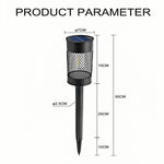 Elfeland 2Pcs Solar LED Lawn Light 3000K Light Sensor Control Waterproof IP44 Outdoor Light for Garden Courtyard Lawn Decoration Landscape Lighting