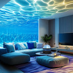 LinkMejor Ocean Wave Projector LinkMejor Night Light USB Rechargeable Ripple Atmosphere Lamp for Bedroom, Home Theater, Room Decoration, Holiday Gift, Wedding