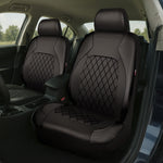 4Pcs/Set Luxury PU Leather Car Seat Covers Full Set Non-Slip Universal Fit for Cars Trucks SUVs Airbag Compatible Black Blue Red Seat Protectors