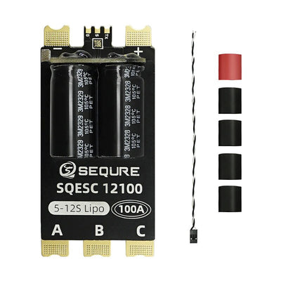 LinkMejor 12100 Brushless ESC Electric Speed Controller 5-12S Power Supply 100A BLHeli_32 / AM32 Firmware Support 128KHz PWM Frequency Suitable for Multi-Rotor Aircrafts Airplane Plant Protection Machine Boat RC Car Models