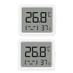 2Pcs XIAOMI 3 Mijia Smart Temperature Humidity Sensor Mini 0°C-60°C Range Bluetooth 5.0 High Precision Compact Hygrometer with LCD Display and Wall Sticker