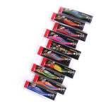 LinkMejor 10pcs Luminous Wooden Shrimp Fishing Lures Artificial Squid Hook Hard Bait for Octopus Cuttlefish