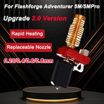 Latest Upgraded Hotend Kit for Flashforge Adventurer 5M/5M Pro Hotend AD5M Nozzle Kit Ceramic Heating Block & Hard Steel Nozzle