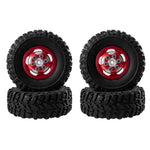 4PCS Upgraded Metal Rims Tires Wheels for TOYOTA Land Cruiser MN82 LC79 MN78 WPL D90 D91 D96 99S 1/12 RC Cars Vehicles Models Spare Parts
