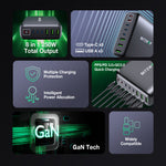 [GaN Tech] LinkMejor® BW-S26 250W 8-Port USB PD Charger 3USB-A+5USB-C PD3.0 QC3.0 AFC FCP PPS APPLE Fast Charging Desktop Charging Station EU Plug for iPhone 15 14 13 for Samsung Galaxy Z Flip4 for MacBook Pro for Airpods for Apple Watch