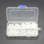 180pcs M3 Nylon White M-F Hex Standoff Spacers Screw Nut Assortment Kit with Box