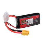 LinkMejor 2S 7.4V 1300mAh 60C LiPo Battery XT60 Plug for RC Drone