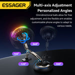 LinkMejor ES-ZJ40 15W Magnetic Wireless Car Charger 360° Rotation Metal Dashboard Mount for Phone Strong Magnet Fast Charging Car Accessory