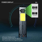Bikight DC01 800LM 200M Super Bright LED Flashlight Rechargeable LED+COB Floodlight Magnetic Back Clip Portable Work Light for Outdoor Hiking Camping
