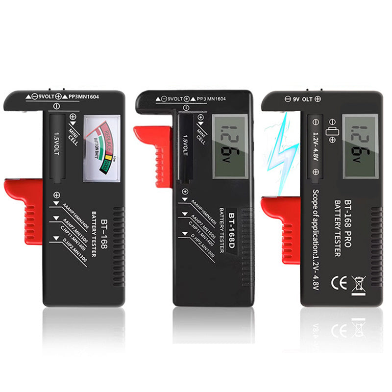 BT168D BT168 Pro Digital Battery Capacity Tester LCD BT-168D Checker for 9V 1.5V AA AAA Cell C D Batteries BT-168