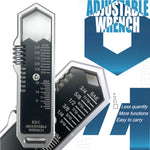 LinkMejor Adjustable Wrench Multitool with 25 SAE and Metric Sizes One-Handed Operation Detachable Pocket Clip and Ultimate Portability