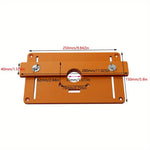 Wood Milling Chamfering Trimming Machine Balance Board Router Table Insert Plate High Accuracy Router Slotting Positioning Bracket Plate for Woodworking