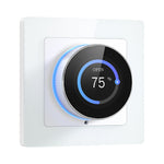 Tuya WiFi Curtain Knob Switch with Color Screen Display RGB Ambient Light Ring Timer Schedule Scene Linkage Child Lock Brightness Adjustable Voice Control with Alexa Google Assistant CS20R-EU-W