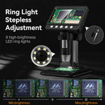 Digital Microscope 4.3inch Screen 50-1000X Magnification 2MP Resolution Long-Lasting 2000mAh Battery Ideal for Detailed Exploration and Research