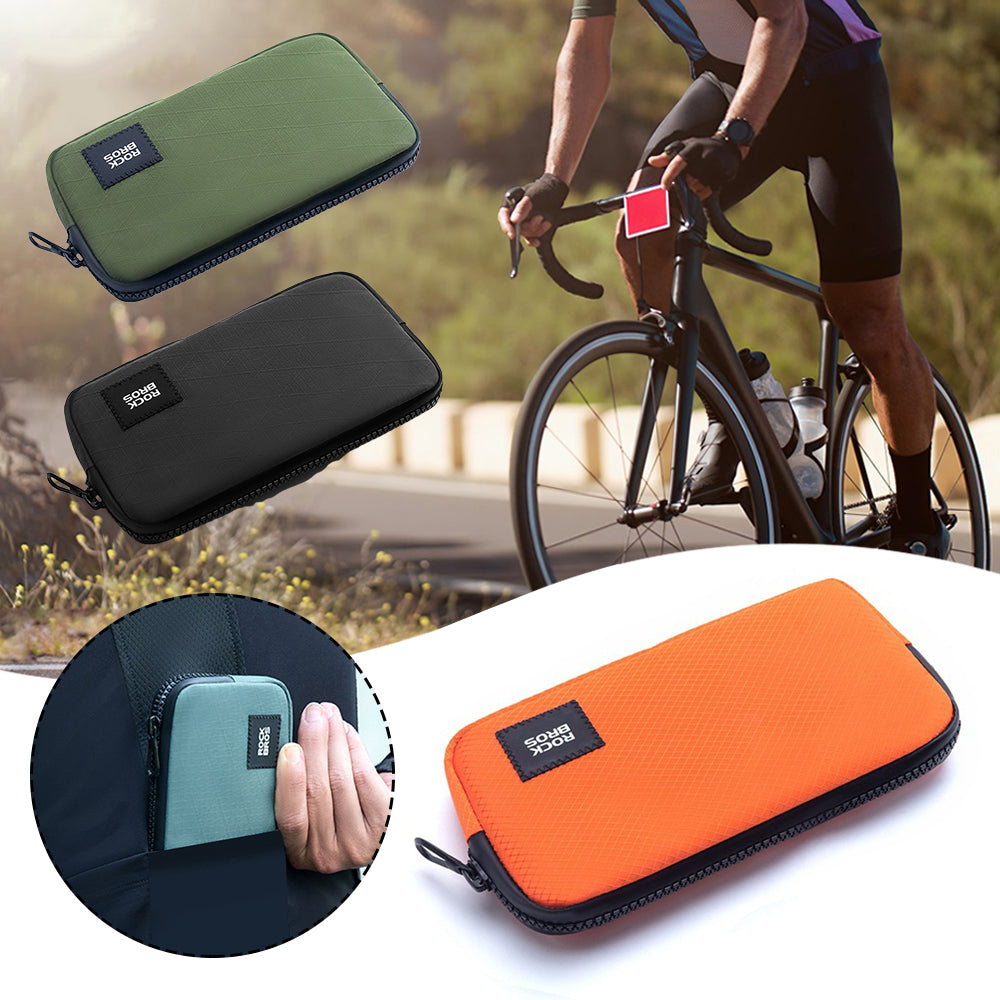LinkMejor 0.15L Portable Mini Cycling Phone Bag Lightweight Smooth Zipper Coin Purse Wallet Partitioned Storage Pack