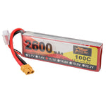 LinkMejor 11.1V 2600mAh 100C 3S LiPo Battery XT60 Plug for RC Drone