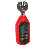 LinkMejor UT363 Mini Digital Wind Speed Meter Pocket Anemometer Speed Temperature Tester Thermometer