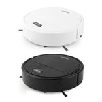 3-in-1 Sweeping Vacuum Mopping Rechargeable Smart Cleaning Robot 1200Pa Power Suction Large Capacity Dust Collection Box for Various Floors Black/White